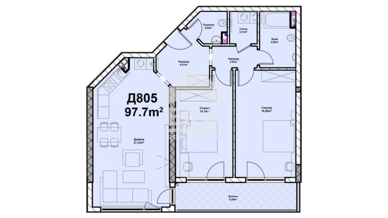 Продава се Тристаен апартамент в София, Полигона - 115 кв.м за 2421 €/кв.м - Снимка #1