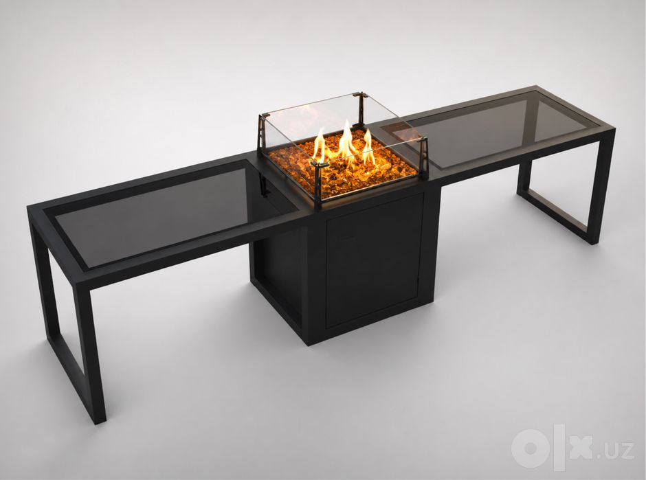 Уличный газовый камин-стол  Pro-450 для террасы и двора,костровая чаша