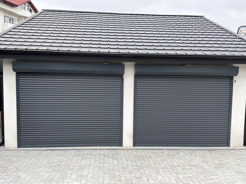 Usi pliante gri antracit rulou cu telecomanda