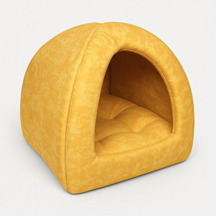 Пухкаво легло-иглу за куче/коте DEMI (Dandelion - Жълто , код)
