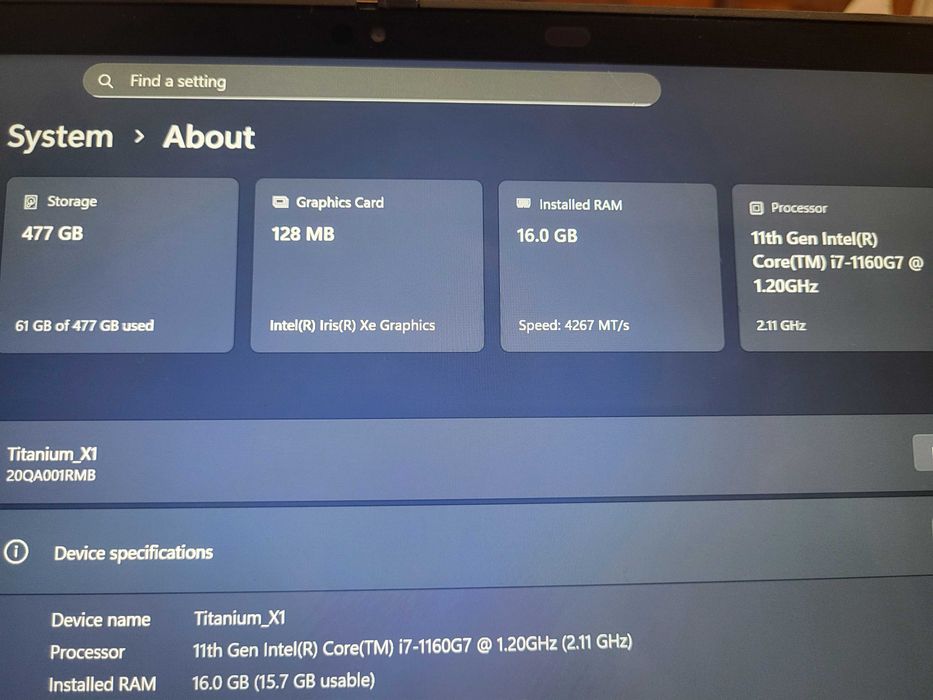 Лаптоп 2 в 1 Lenovo ThinkPad X1 Titanium Yoga Gen 1, 13.5" QHD