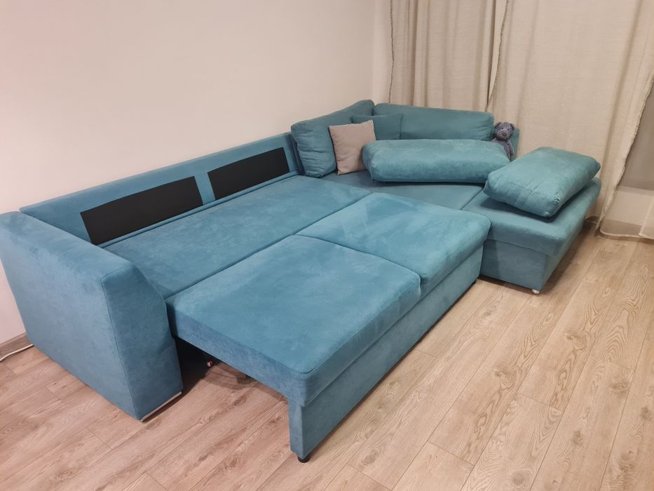 Ъглов диван Тоскана - тюркоаз