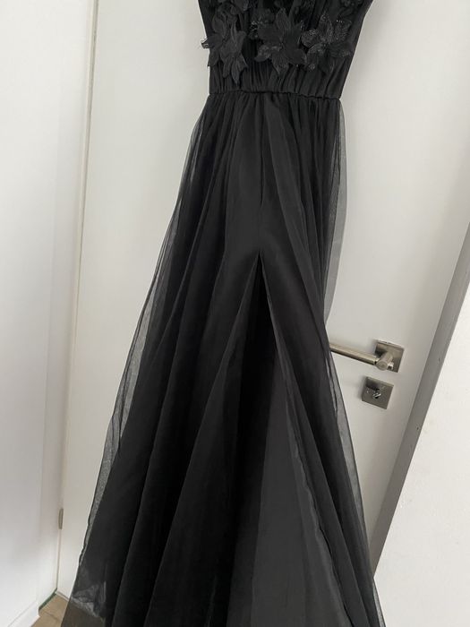 Rochie neagra lunga pentru eveniment/nunta narunea S