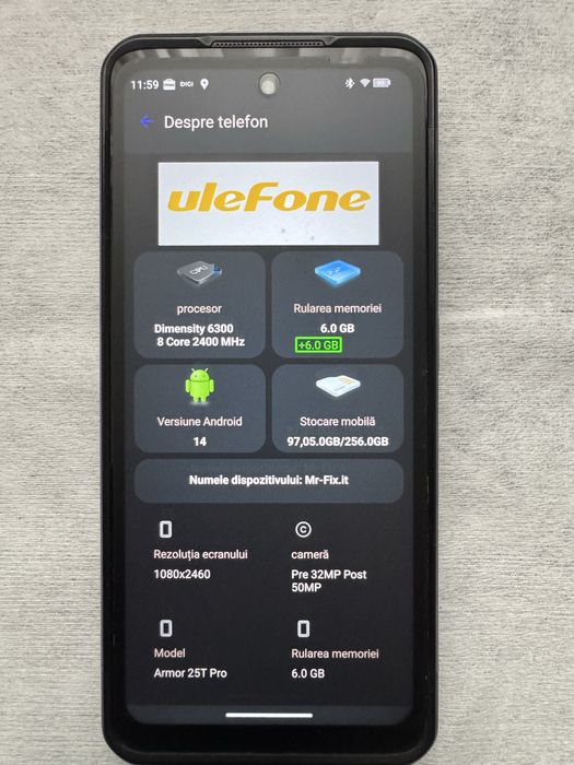 Ulefone 25T PRO - telefon de santier ideal Instalatori sau HVAC