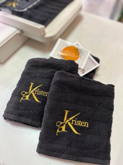 Машинна бродерия на хавлии