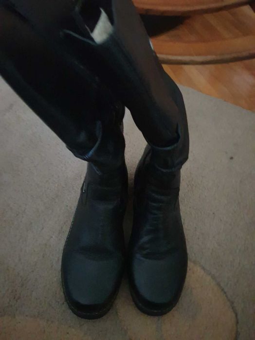 Cizme piele Rieker Tex, blana de oaie, 37