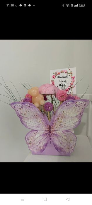 Букети от соеви свещи