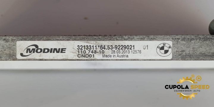 Radiator clima AC 2.0D N47 6453-9229021-01 BMW Seria 3 E90/E91/E92/E9