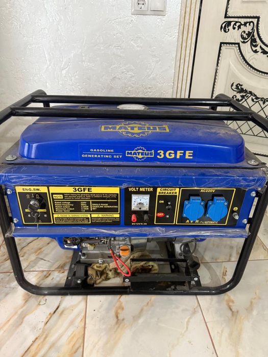 Бензиновый генератор Mateus 3GFE 3 кВт, 220V, с AVR