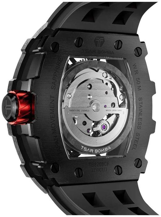 Нов часовник TSAR BOMBA Carbon Fiber Automatic JYTB8208CFB - гаранция
