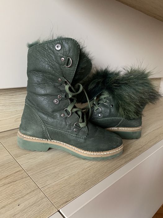 Дамски боти Gabina набук и естествен пух