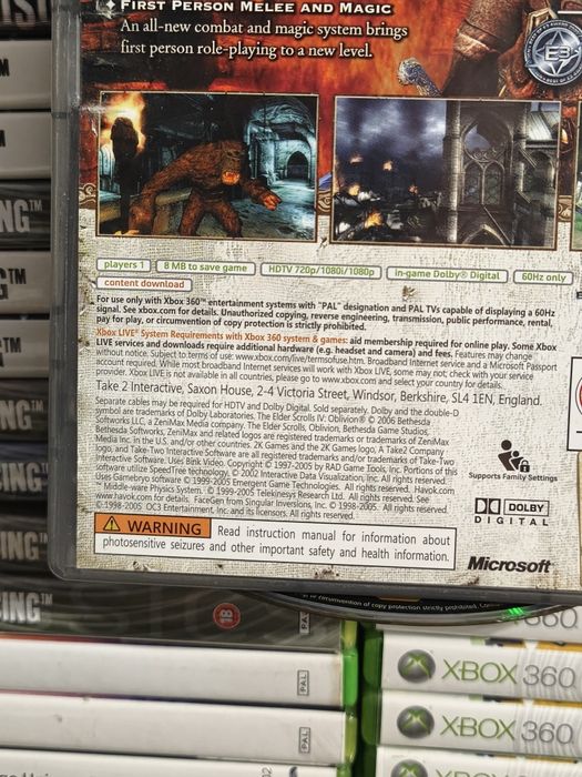 Joc/jocuri The Elder Scrolls IV: Oblivion Xbox360/Xbox One original