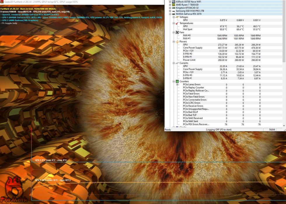 Видео карти RTX 3070 8GB ASUS ROG Strix / Predator – 2 бр.