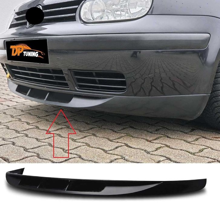 Спойлер За VW GOLF 4 (IV) , Предна Броня, Черен