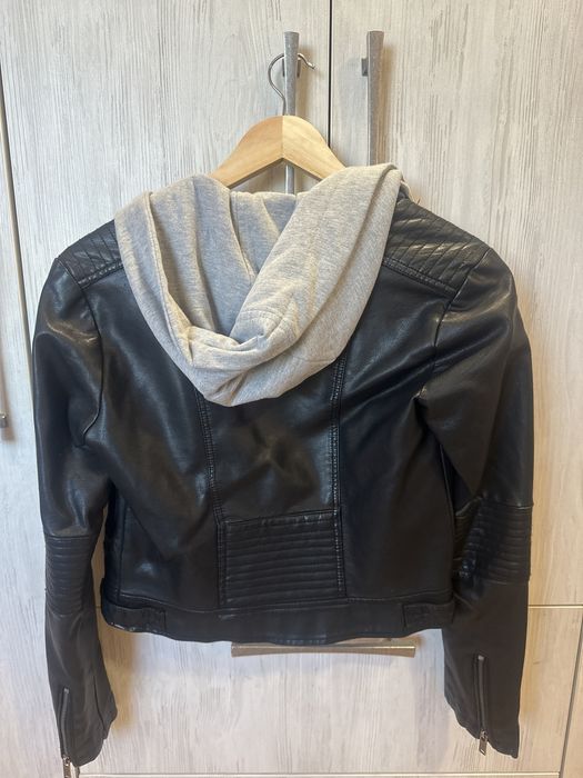 New Yorker, черно кожено дамско яке