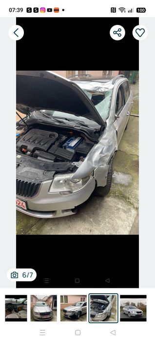 Piese cutie dsg volan caseta direcție planetare ecu modul ușa macara geam egr jante aliaj punte spate panormaic Skoda superb 2 2012 2.0tdi dsg