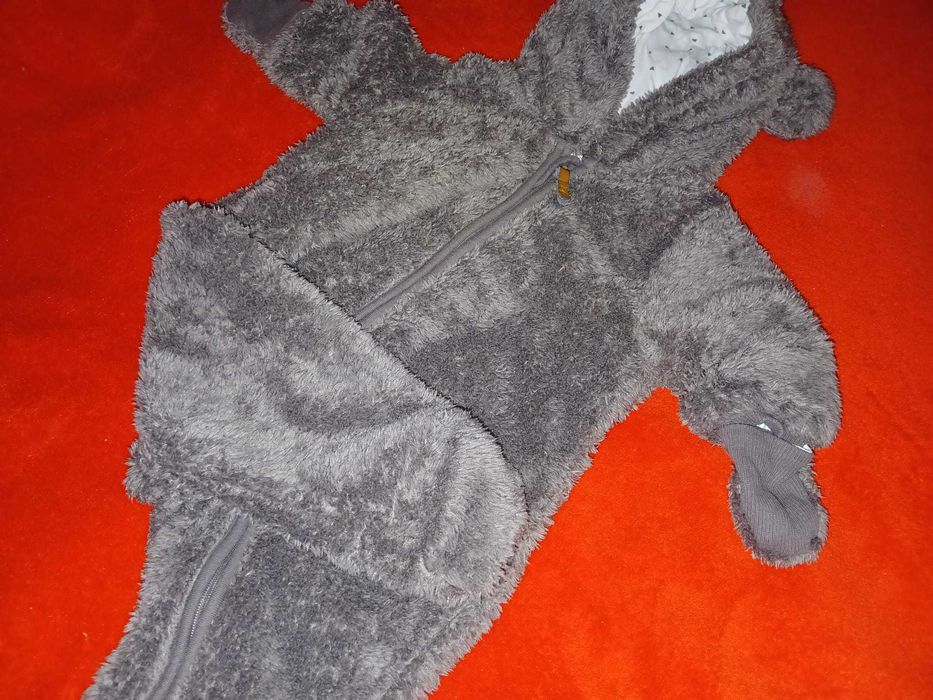 Overall pufos H&M - Costum salopeta bebe ursulet 56