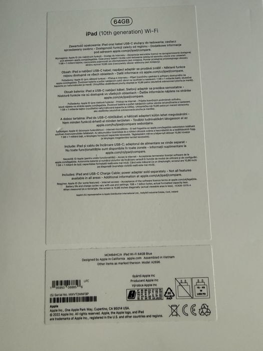 Ipad 10Gn 64GB blue батерия:100