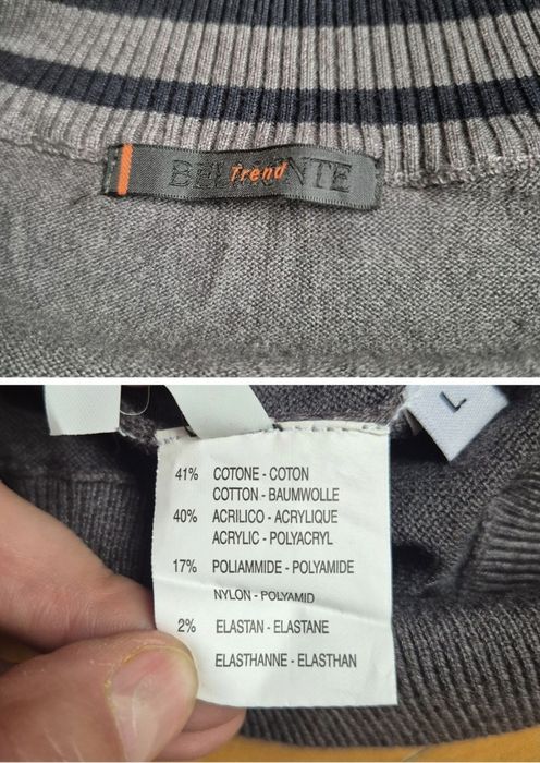 Cardigan Belmonte Premium, bumbac, lână şi elastan, Bărbaţi - L