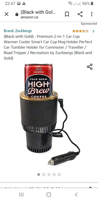 Aparat de răcit/incălzit doză-sticlă pentru mașină, negru