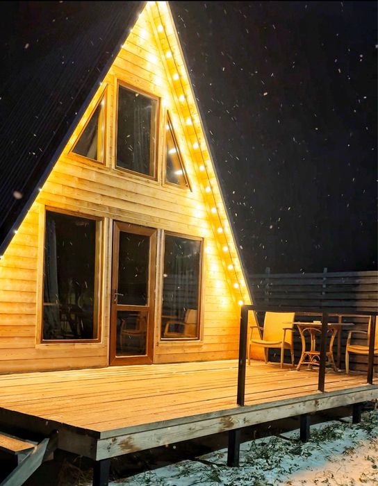 Уютный A-frame домик