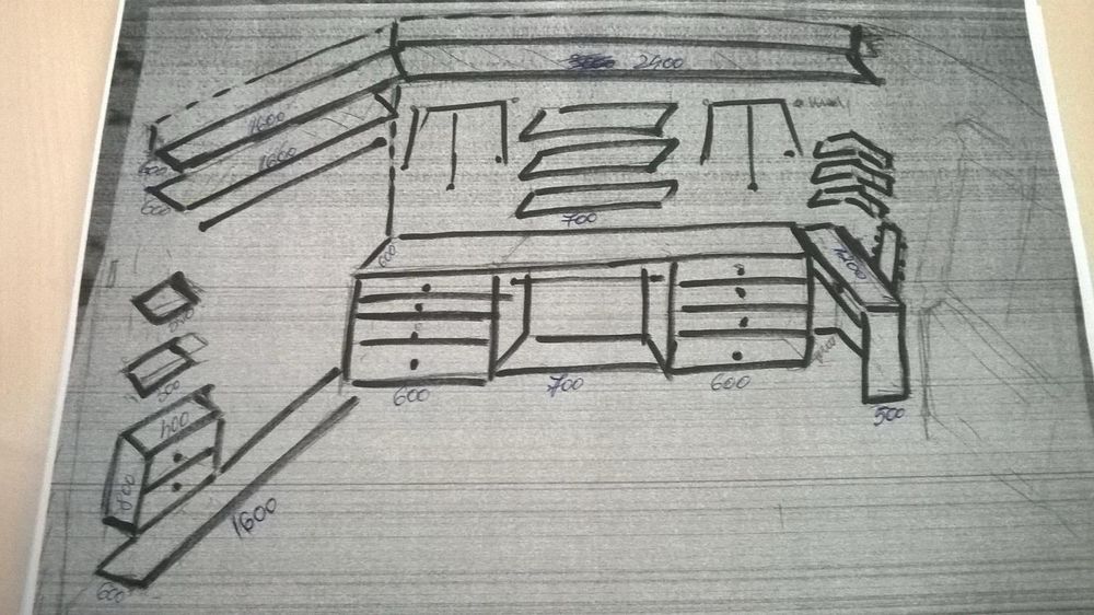 Dressing deschis - dressing dormitor pe colt din 2 bucati