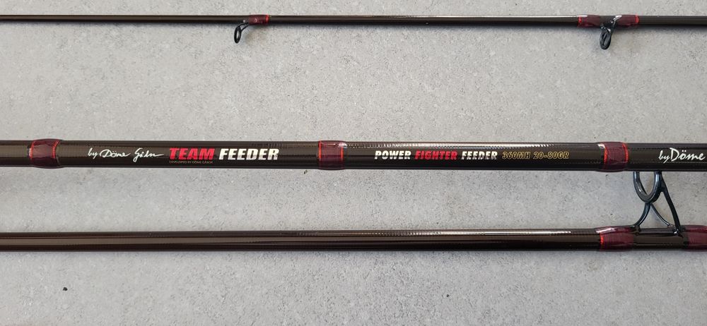 Lansete feeder FLdistance4,2m+ team feeder3,6m+coada minciog Korum