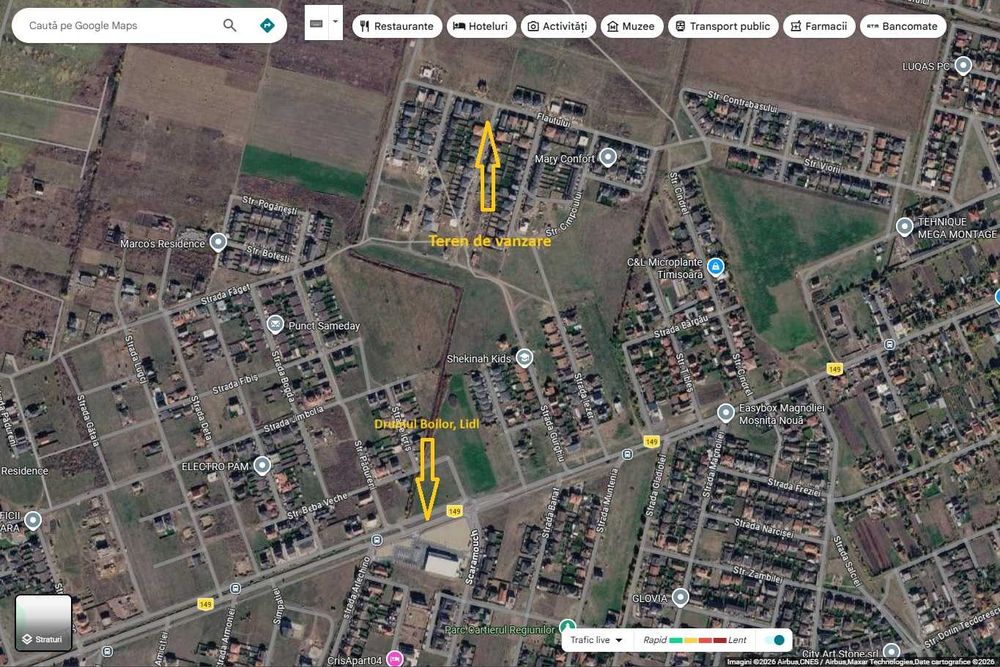 Teren de construit, 624 mp, cu acces direct din două străzi. Bransat la apa si canal, există deja contract încheiat cu AQUATIM