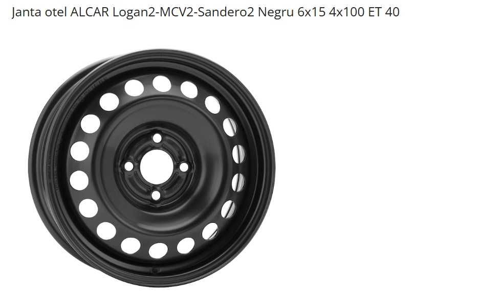 vand roti dacia logan 3/2 pe 15, 4x100 et 40 cauciucuri iarna