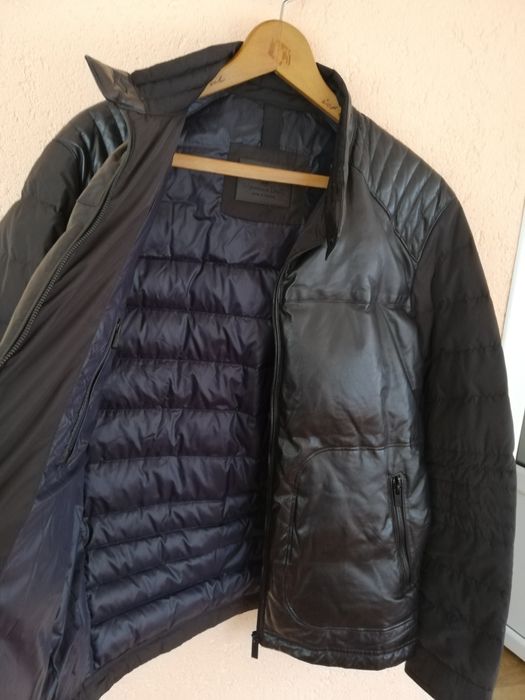 Geaca Massimo Dutti L bărbați piele+fâș