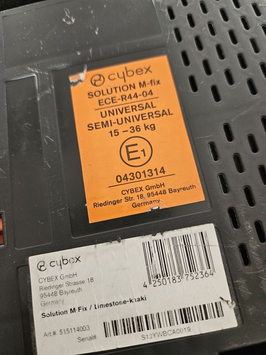 Scaun auto pentru copil Cybex Solution M-fix 15-36 kg