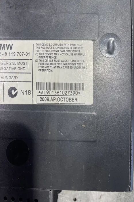 Magazie CD 65.12 - 9 119 707-01 65.12 - 9 119 707-01 BMW Seria 3 2006