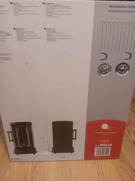 Rotisor vertical Domoclip DOM323, nou, sigilat, frigarui incluse.