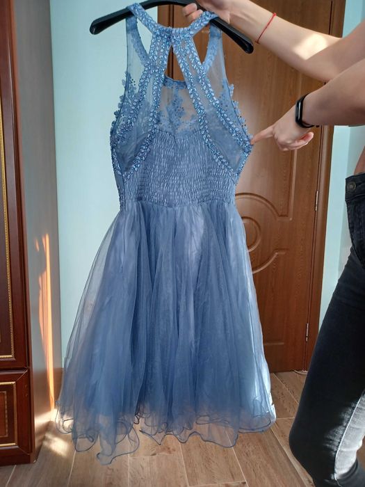 Rochie albastra/scurta/ ocazii speciale/ nunta