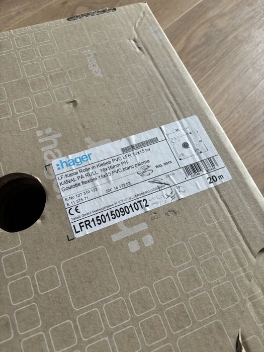 Canal cablu rola, 20 metri, 15X15, alb, HAGER