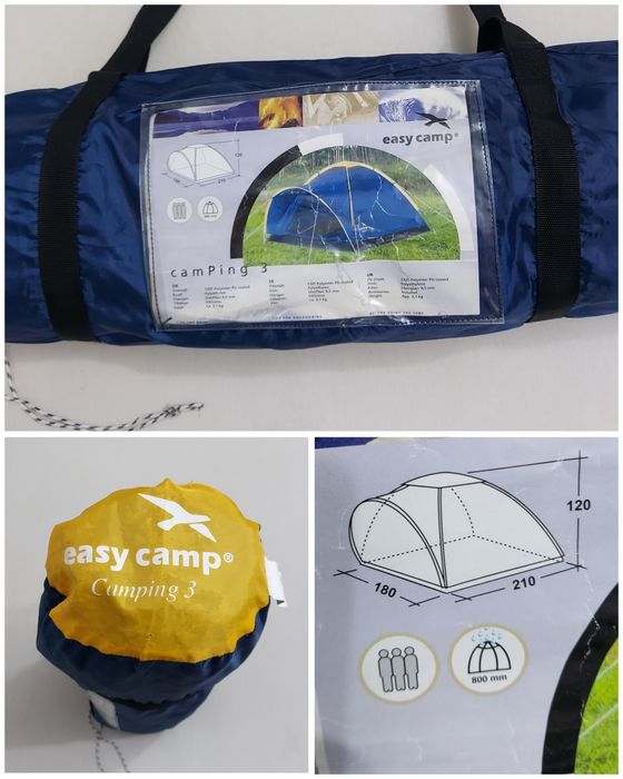 Cort Easy Camp, Camping 3, 180 × 210 × 120, ptr 3 persoane