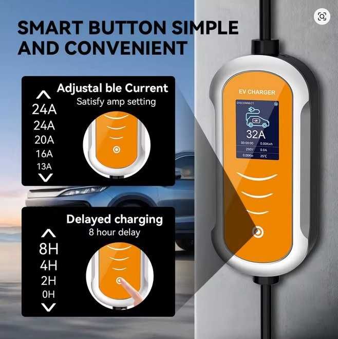 нова зарядна станция за електромобили - 7kW, монофазна