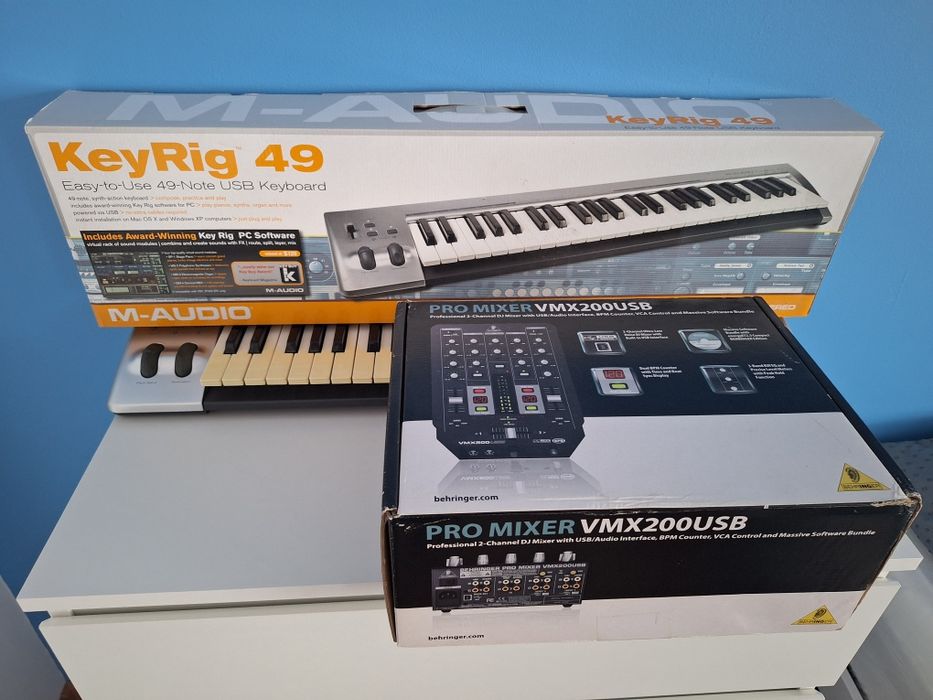 M Audio Midi Keyboard И Berhinger Mixer 2 Channel