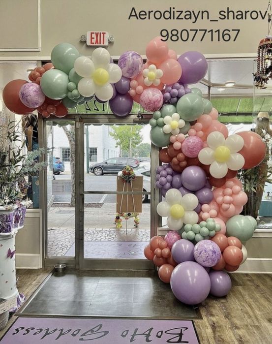 Оформление шарами на праздники.