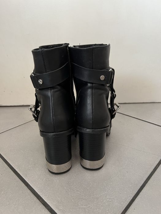 Дамски боти на ток естествена кожа Zara, Topshop