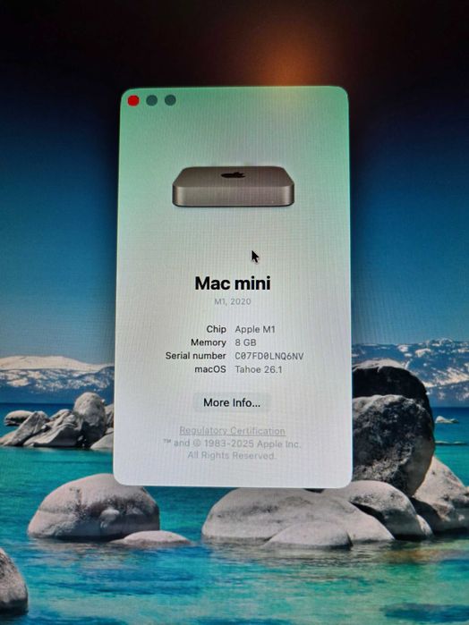 Apple Mac mini M1 8gb ram, 256gb