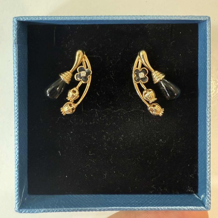 Златни обеци Roberto Bravo Black Magic