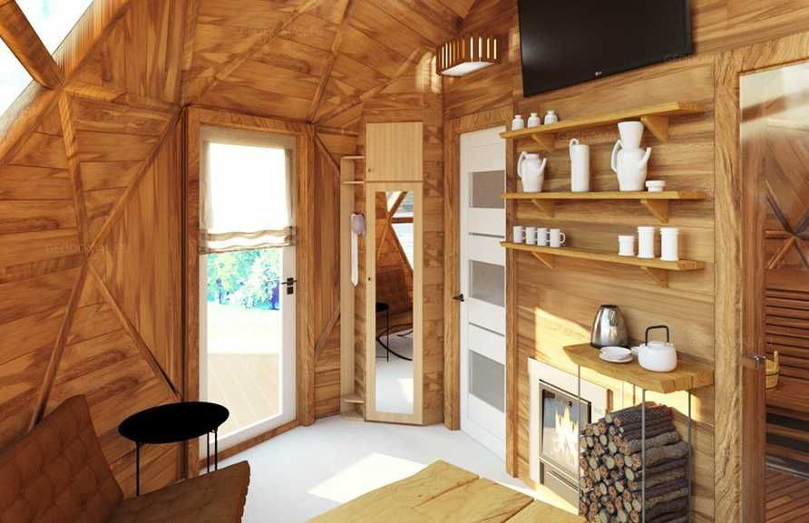 Sauna exteriora dome geodesic