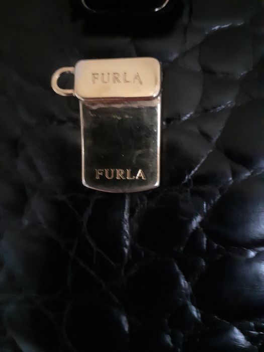 Geanta din piele naturala, FURLA,neagra,în stare perfecta