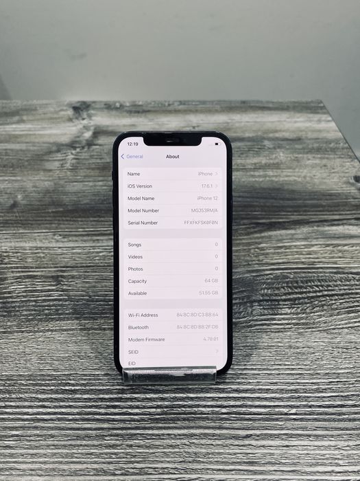 iPhone 12 Black, SECOND, Baterie 100%, 64GB