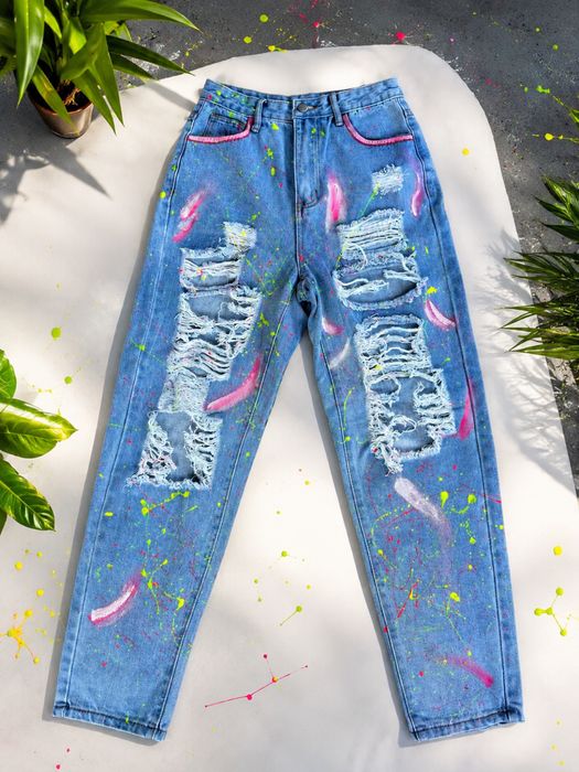Blugi mom custom