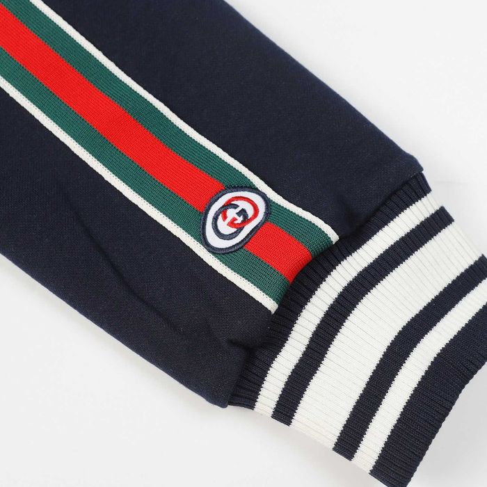 Gucci haină roșie, verde și albă cu bandă
