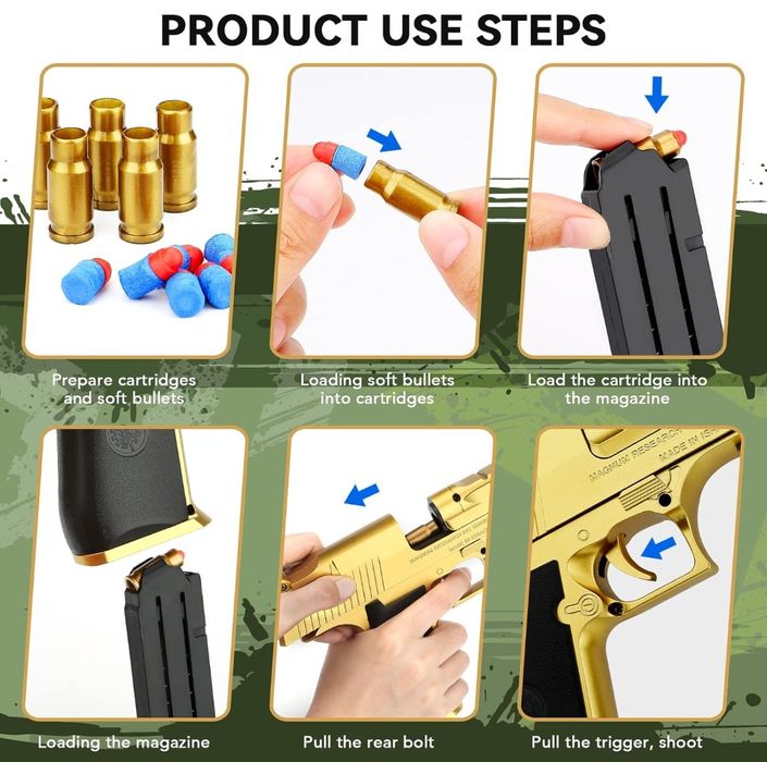 Детски пистолет с гумени патрони