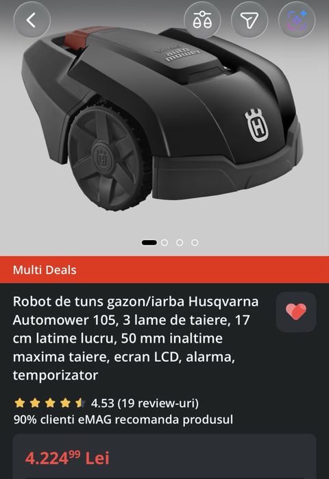 Robot de tuns iarba Husqvarna nou - cu factură eMag
