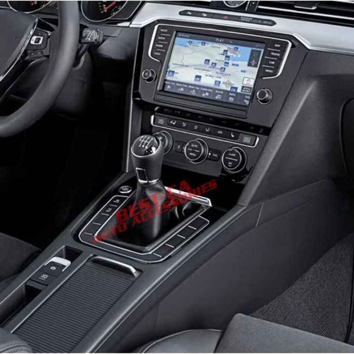 Nucă schimbător de viteze din piele cu manșon potrivită pentru Volkswagen Passat B8 (3G) 2014-2022